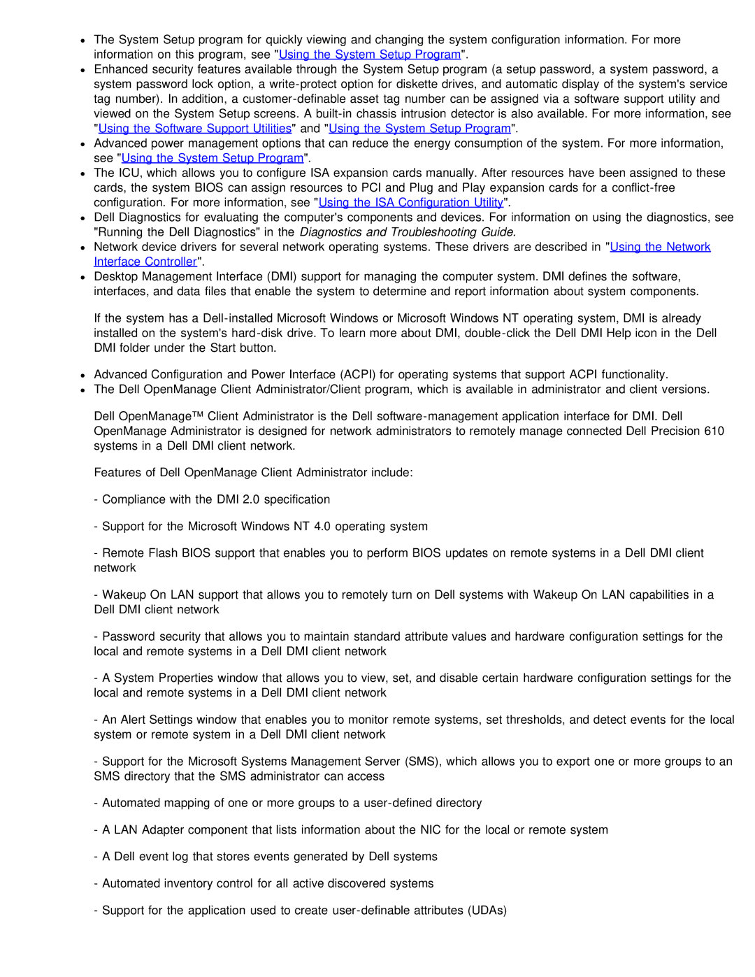 Dell 610 technical specifications 