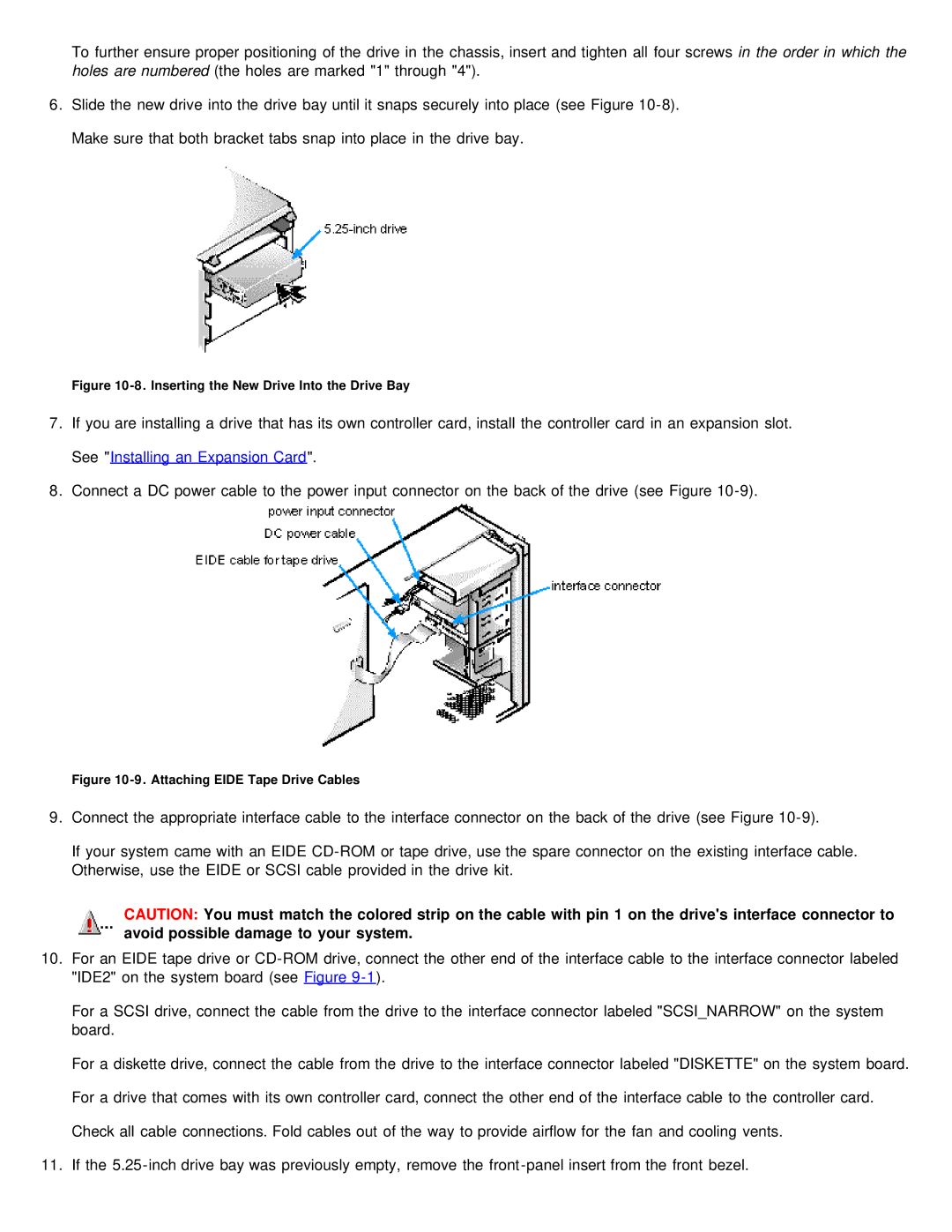 Dell 610 technical specifications Inserting the New Drive Into the Drive Bay 