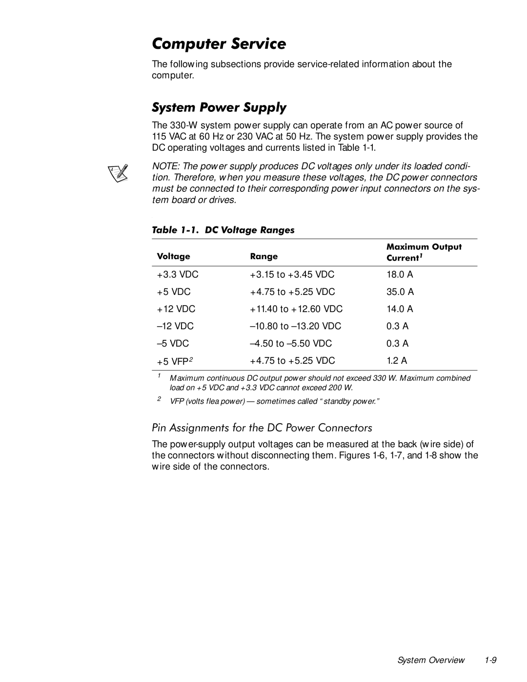 Dell 610 manual RPSXWHU6HUYLFH, VWHP3RZHU6XSSO 