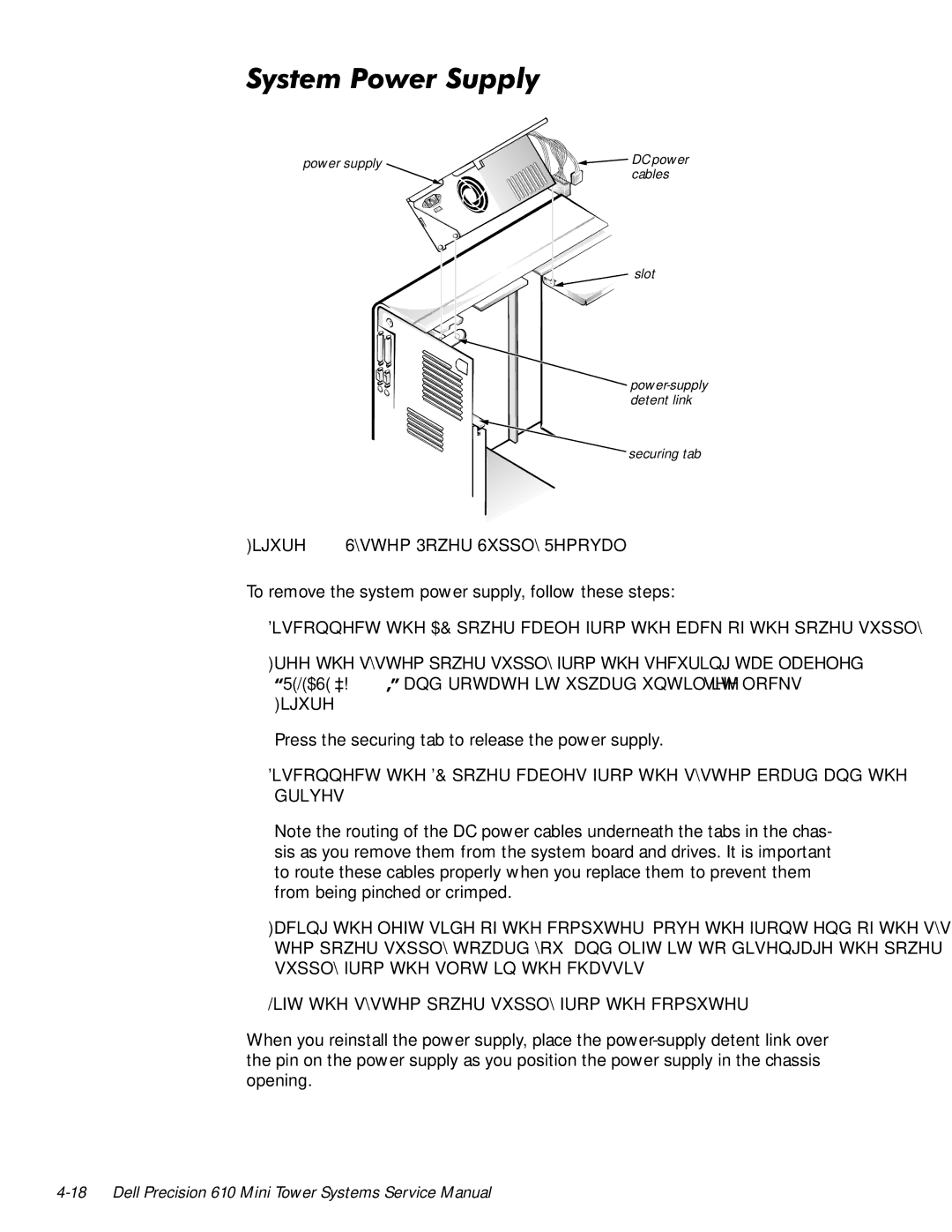 Dell 610 manual VWHP3RZHU6XSSO, Ljxuh 