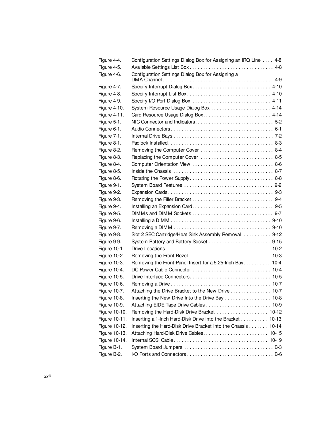 Dell 610 manual Configuration Settings Dialog Box for Assigning an IRQ Line 