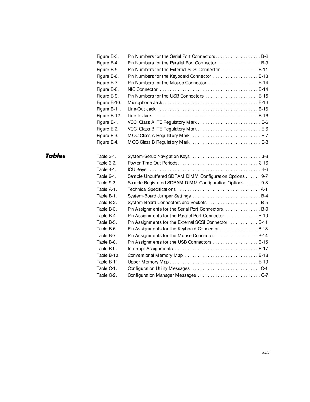 Dell 610 manual 7DEOHV, Figure B-3 Pin Numbers for the Serial Port Connectors 