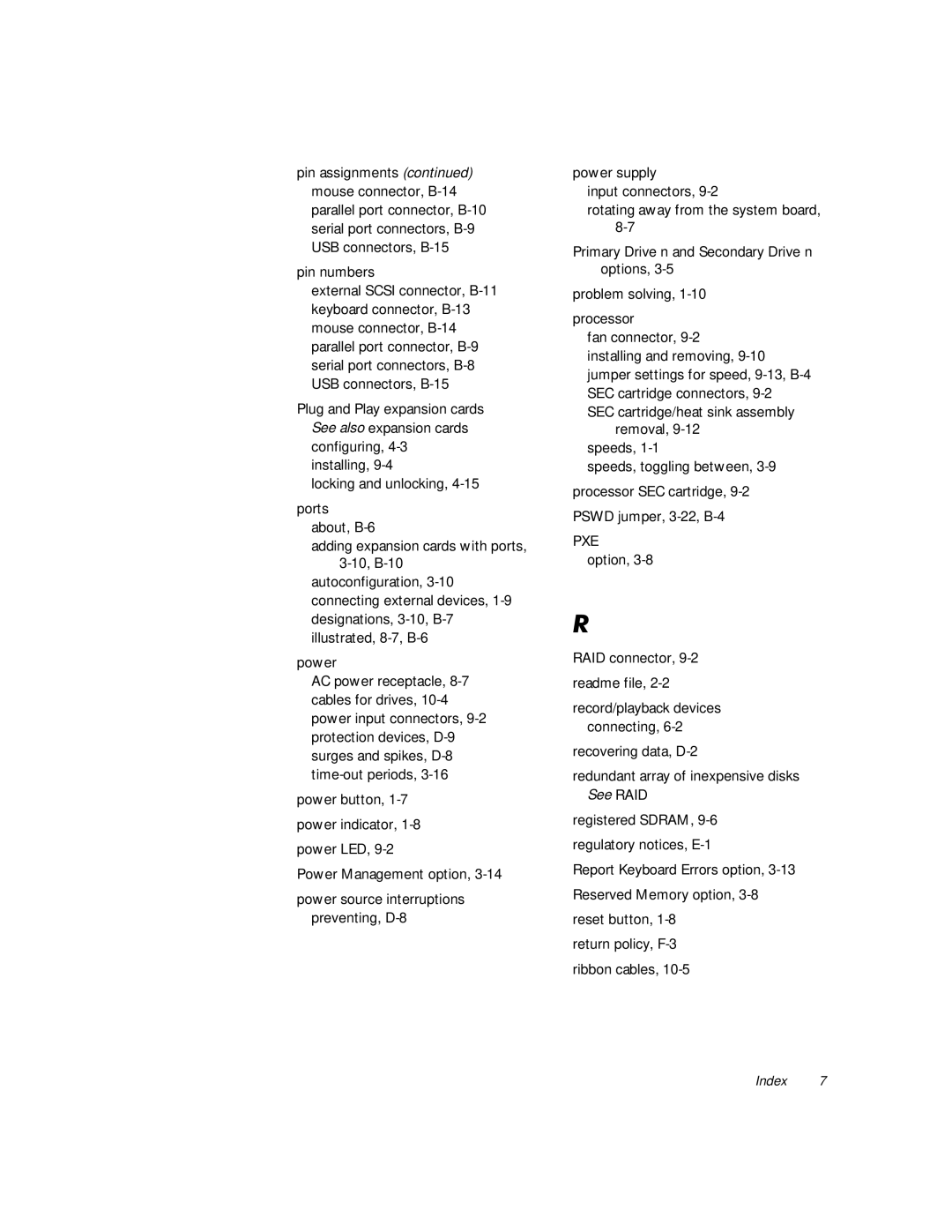 Dell 610 manual Index 