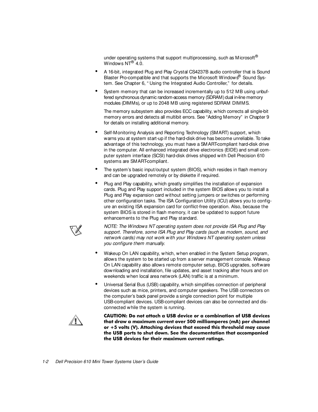 Dell manual 2Dell Precision 610 Mini Tower Systems User’s Guide 