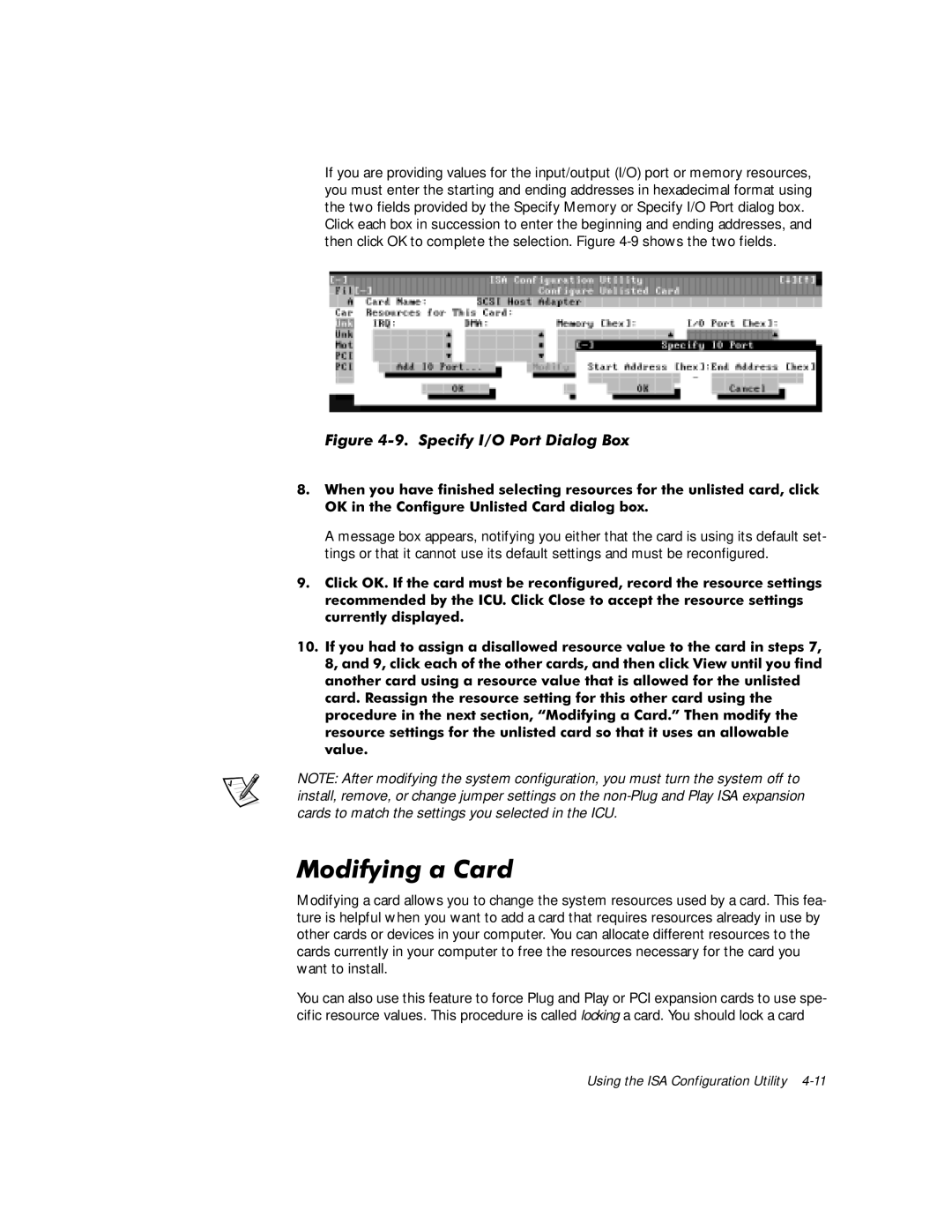 Dell 610 manual 0RGLI\LQJD&DUG, KHQ2.LWKH&RQILJXUH8QOLWHG&DUGGLDORJER 