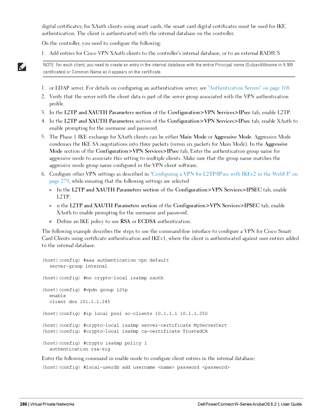 Dell 6.2 manual Certificates or Common Name as it appears on the certificate 