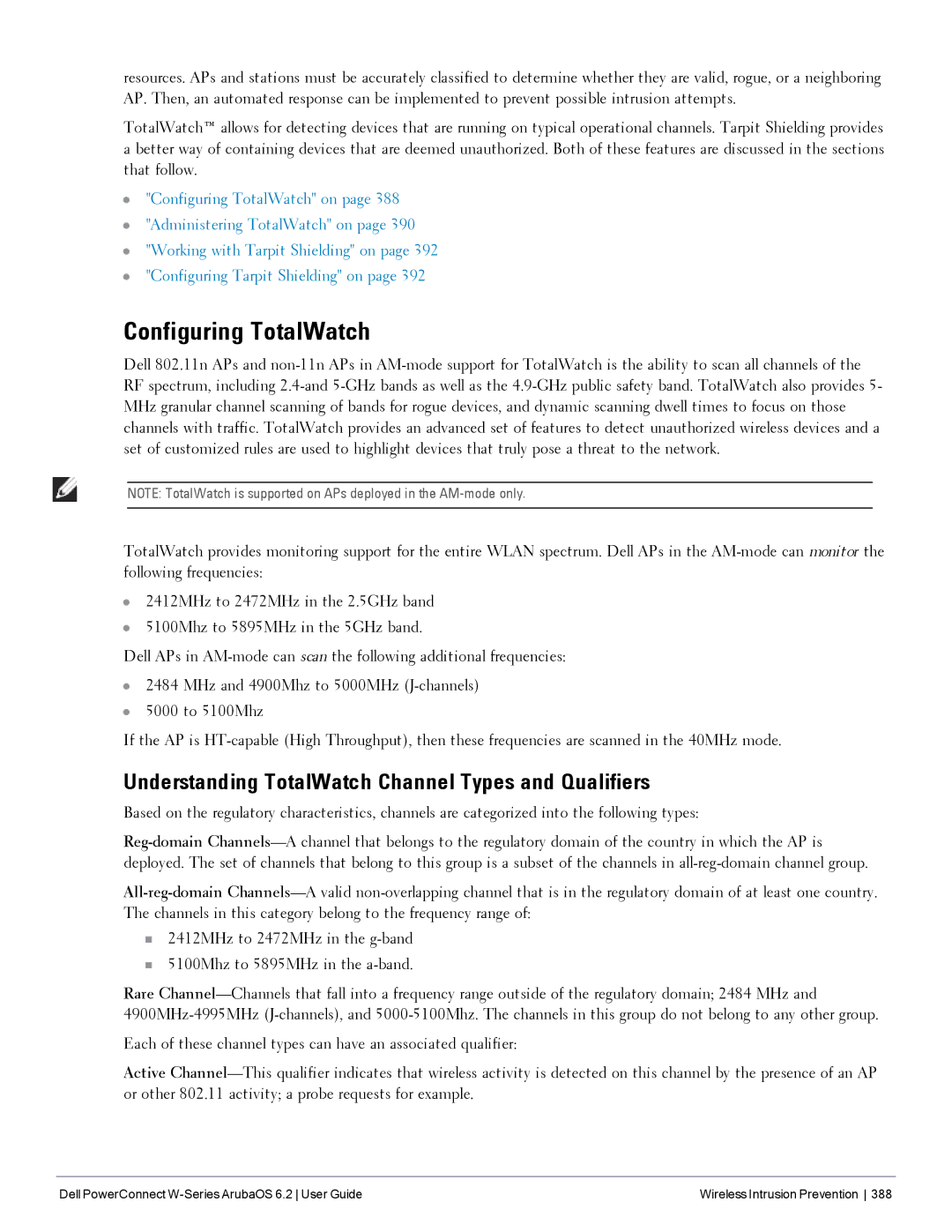 Dell 6.2 manual Configuring TotalWatch, Understanding TotalWatch Channel Types and Qualifiers 