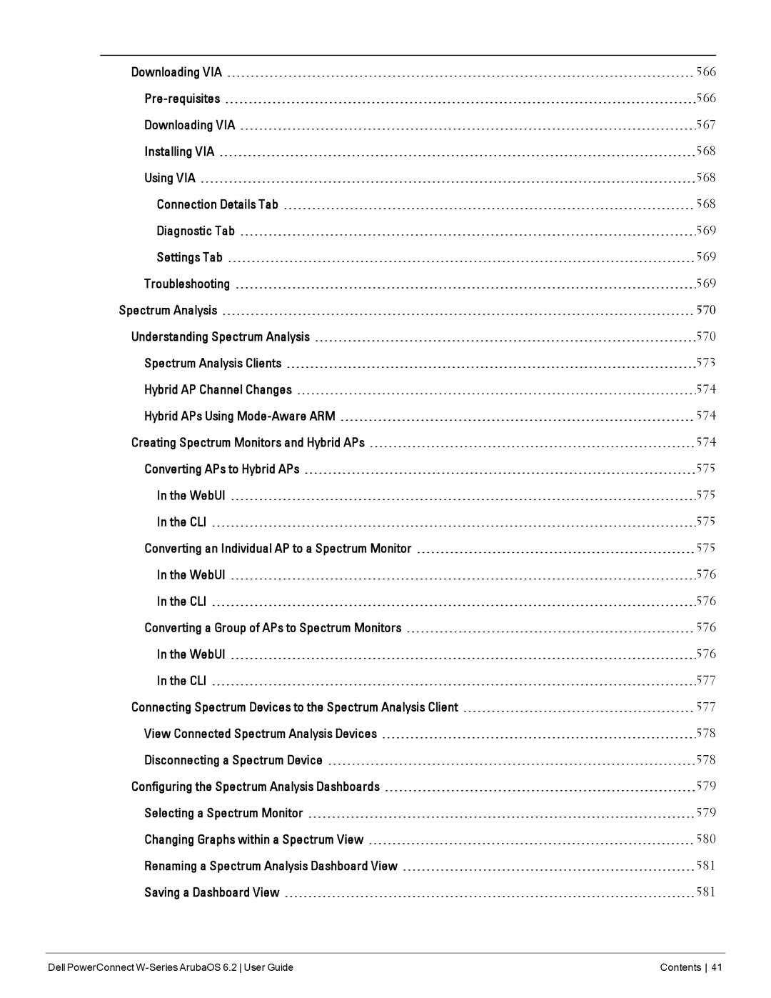 Dell manual Dell PowerConnect W-Series ArubaOS 6.2 User Guide Contents 