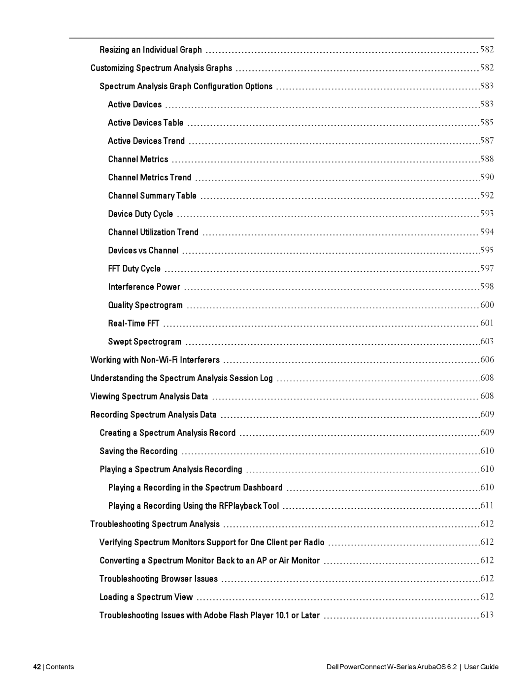 Dell manual Contents Dell PowerConnect W-Series ArubaOS 6.2 User Guide 