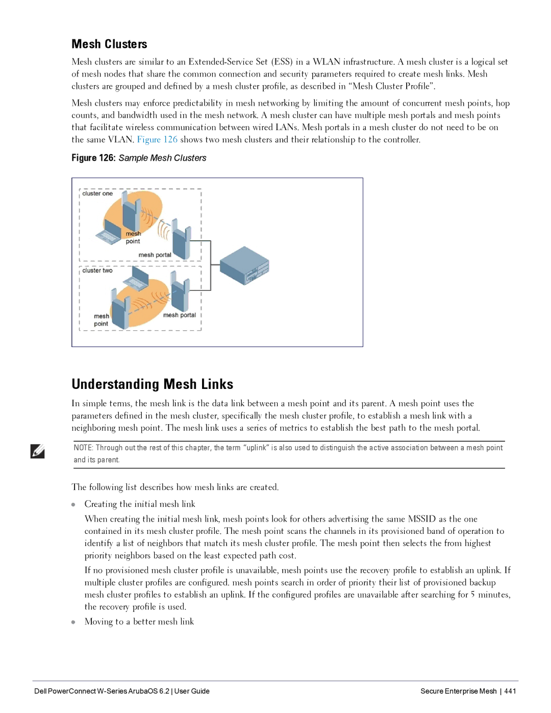 Dell 6.2 manual Understanding Mesh Links, Mesh Clusters 