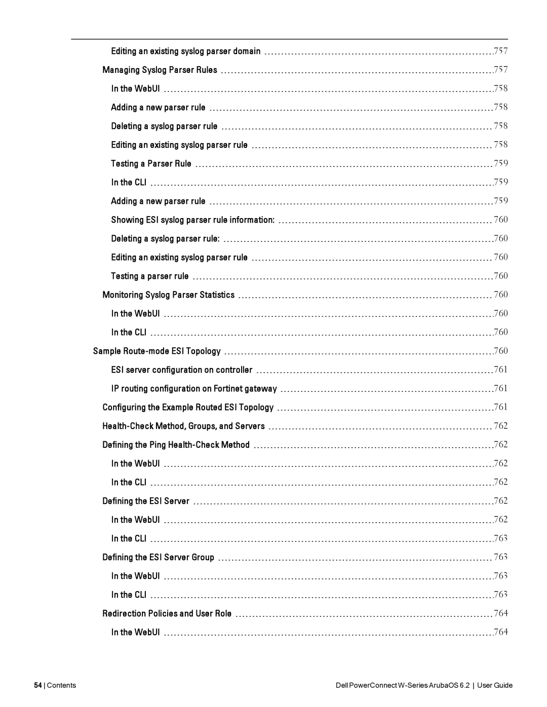 Dell manual Contents Dell PowerConnect W-Series ArubaOS 6.2 User Guide 