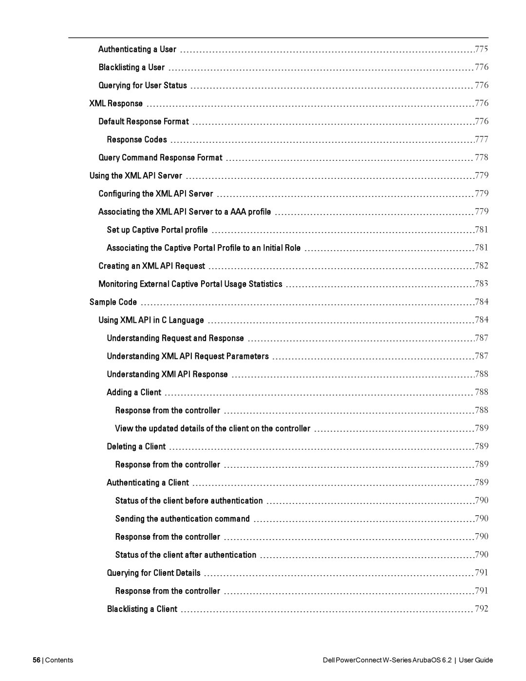 Dell manual Contents Dell PowerConnect W-Series ArubaOS 6.2 User Guide 