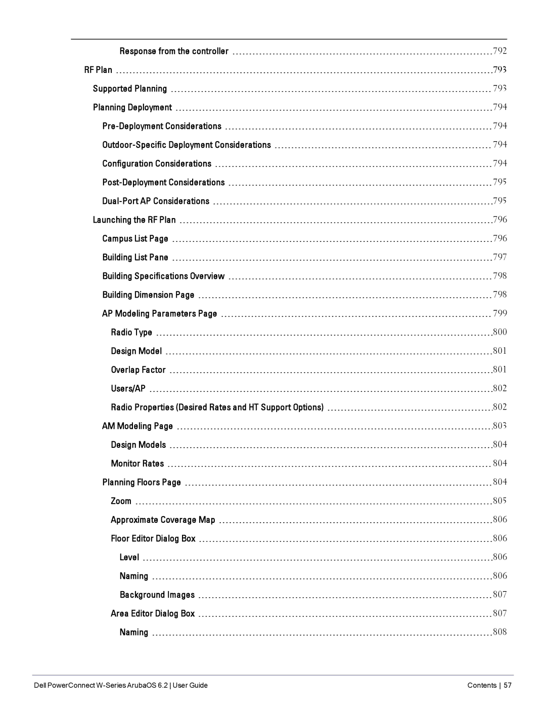 Dell manual Dell PowerConnect W-Series ArubaOS 6.2 User Guide Contents 