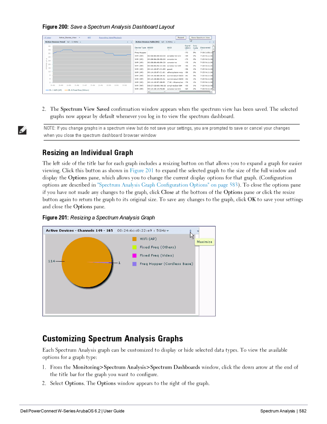 Dell 6.2 manual Customizing Spectrum Analysis Graphs, Resizing an Individual Graph 