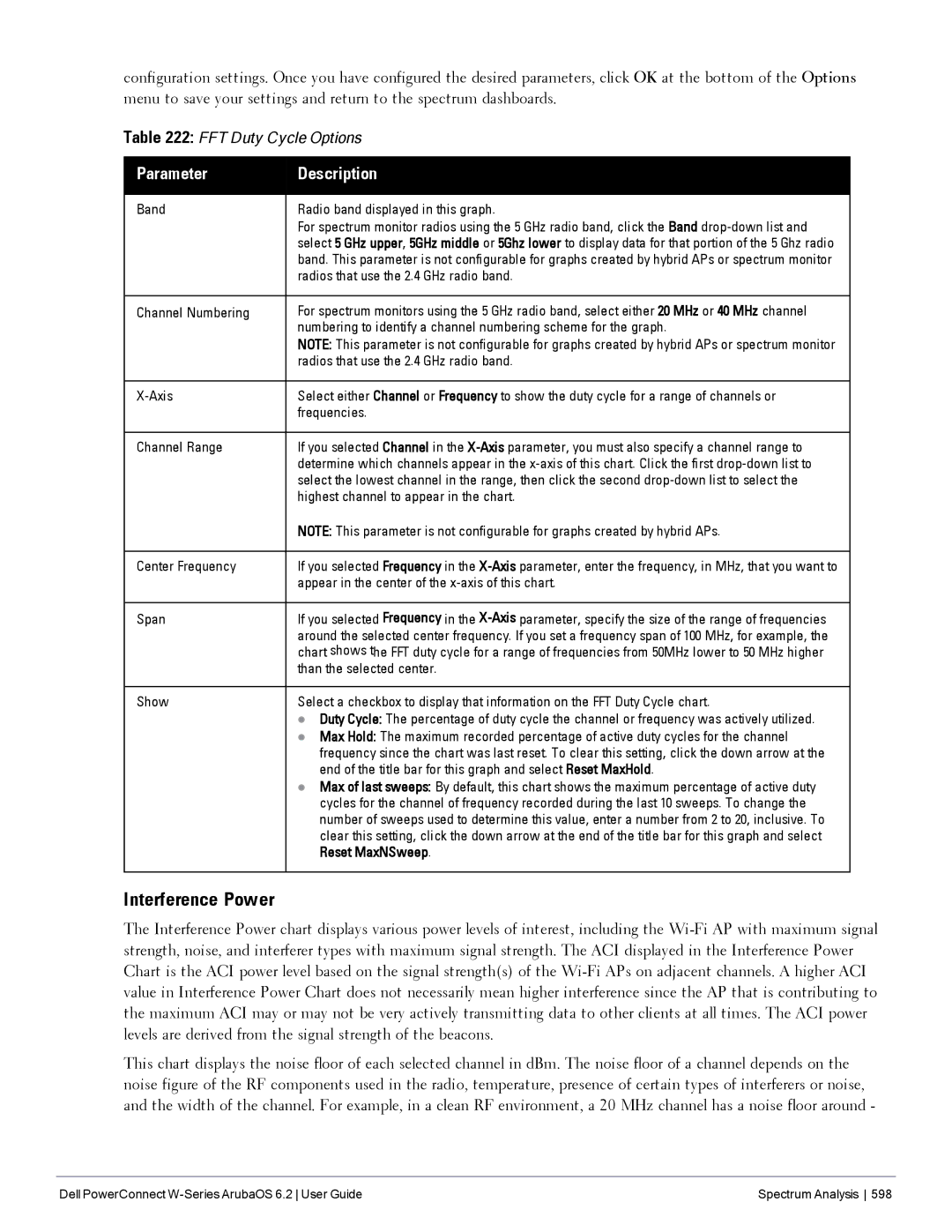 Dell 6.2 manual Interference Power 