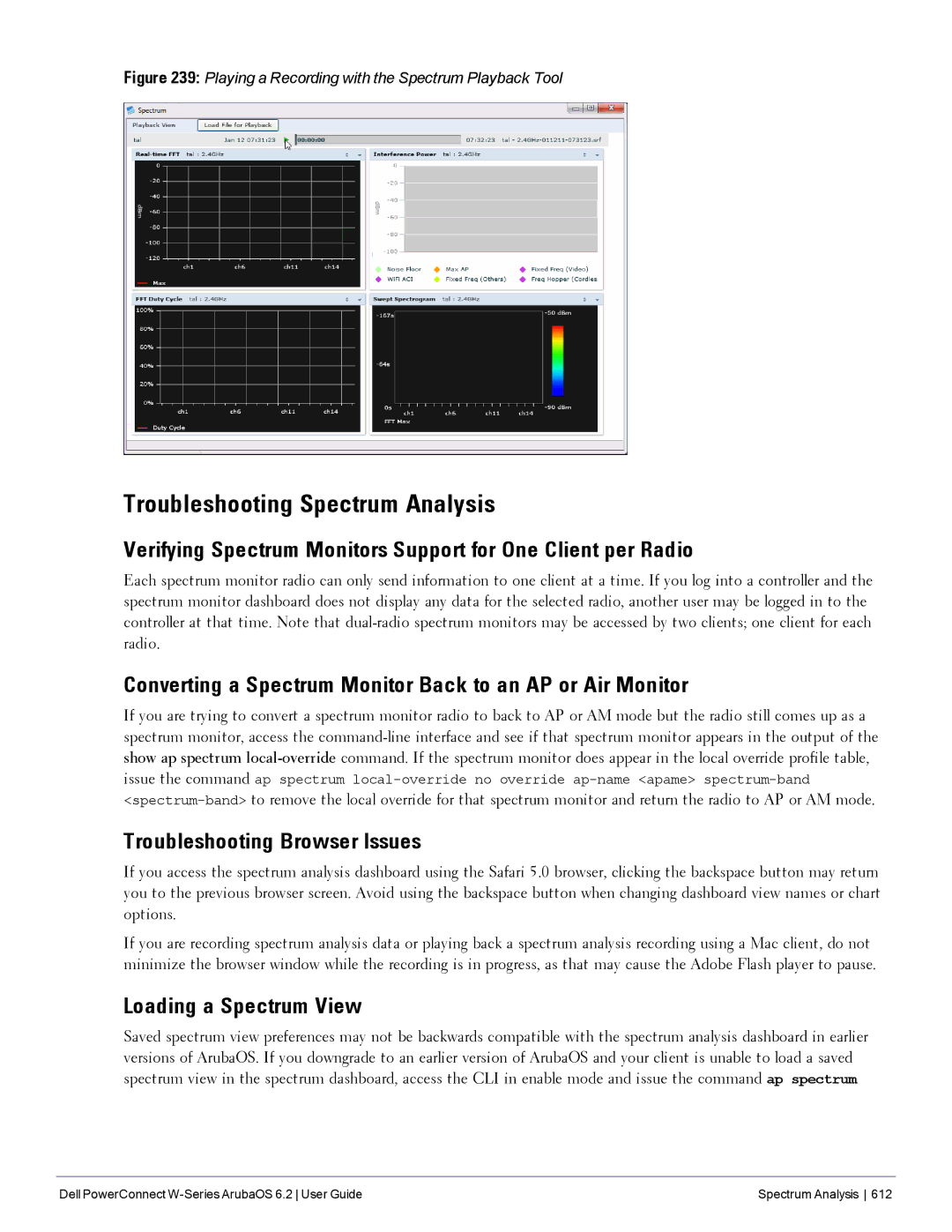 Dell 6.2 manual Troubleshooting Spectrum Analysis, Converting a Spectrum Monitor Back to an AP or Air Monitor 