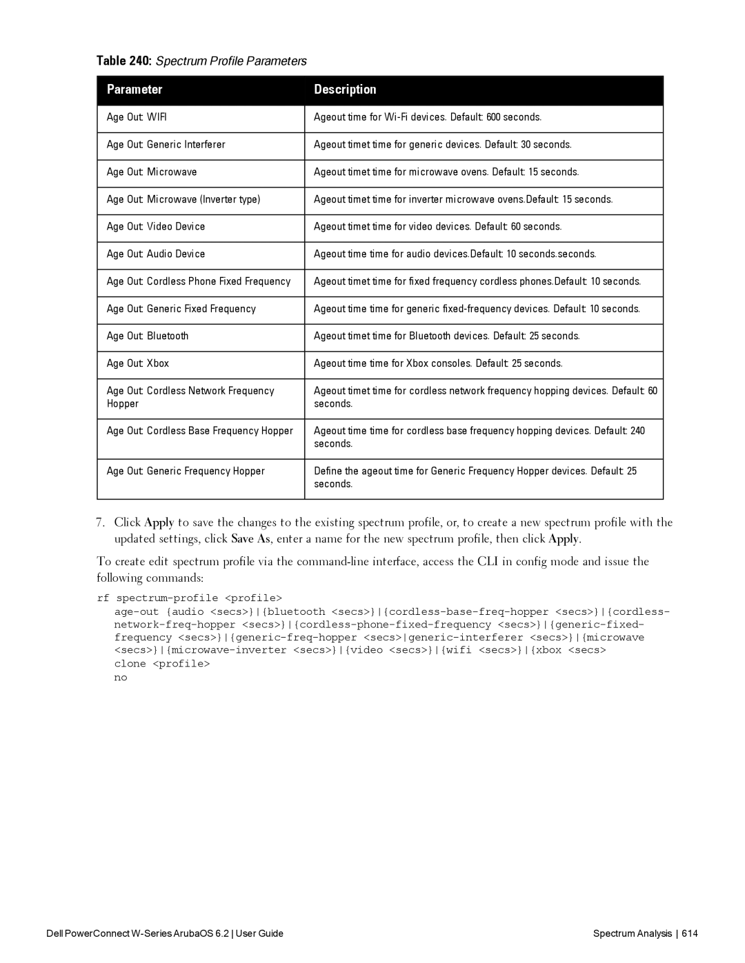 Dell 6.2 manual Age Out Generic Fixed Frequency, Hopper Seconds, Age Out Generic Frequency Hopper 