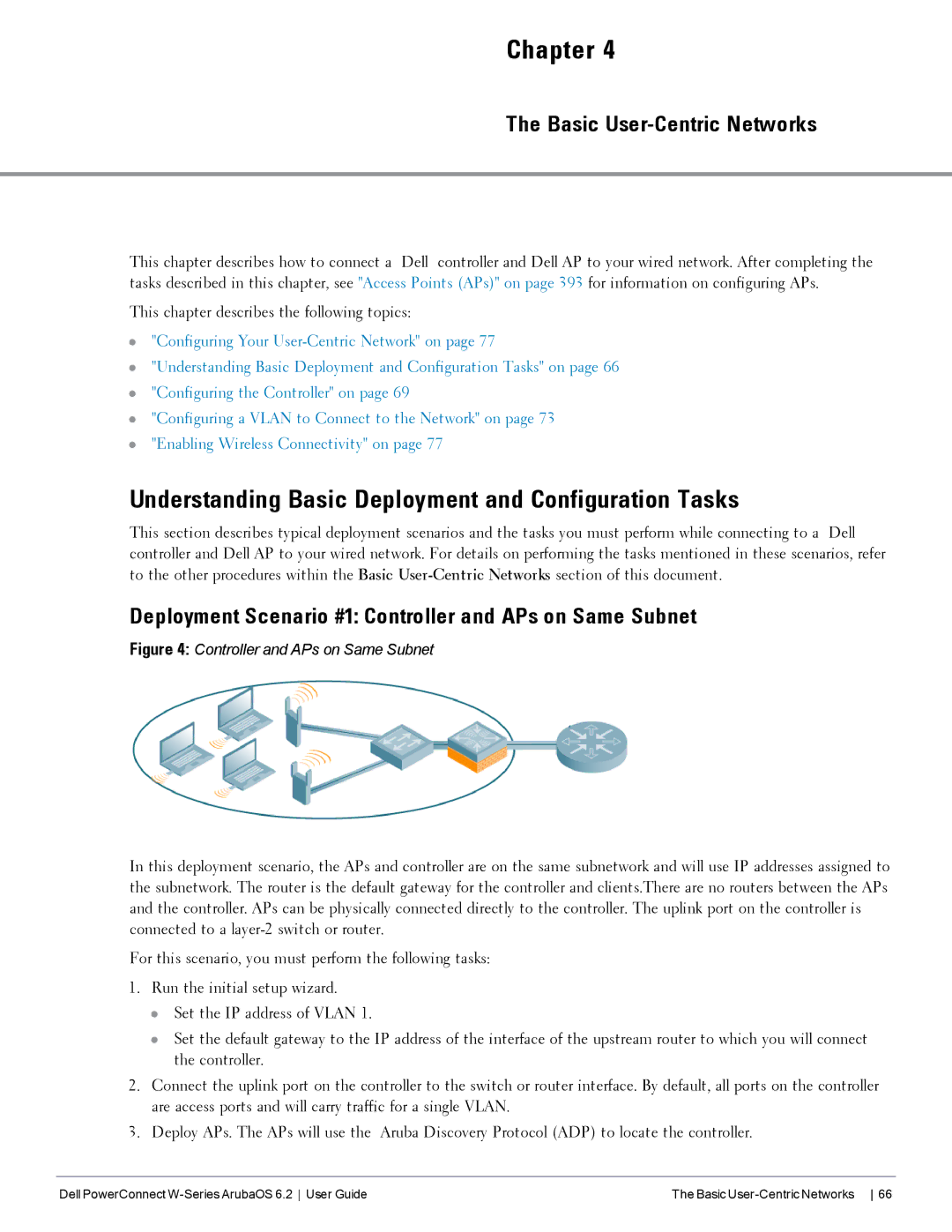 Dell 6.2 manual Understanding Basic Deployment and Configuration Tasks, Basic User-Centric Networks 