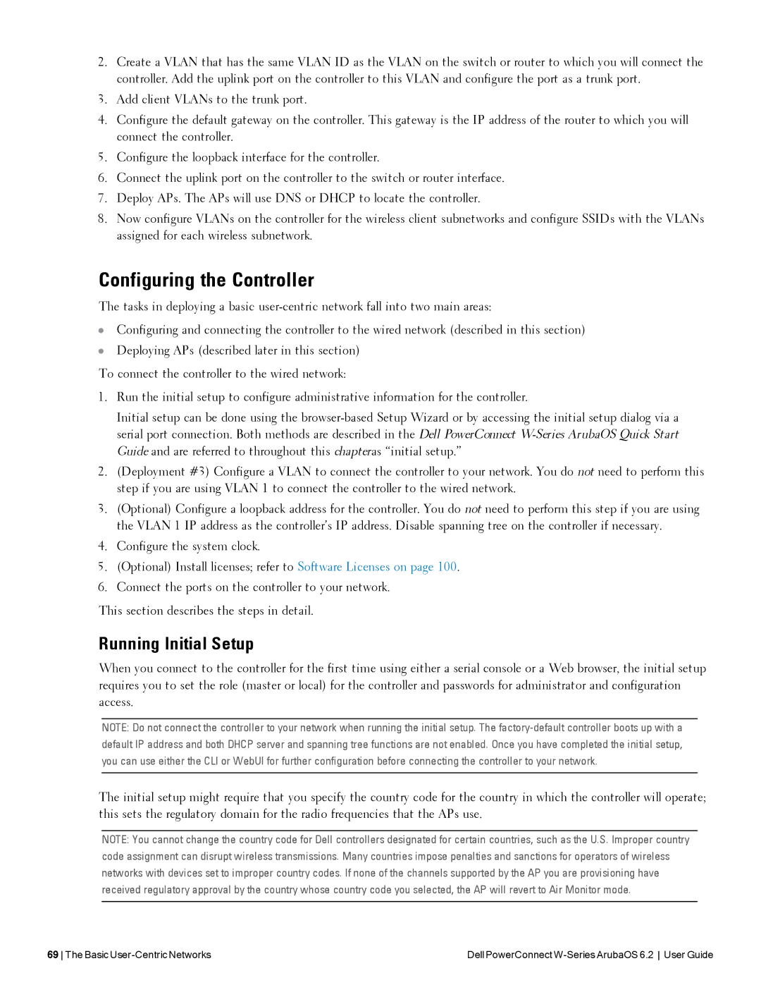 Dell 6.2 manual Configuring the Controller, Running Initial Setup 