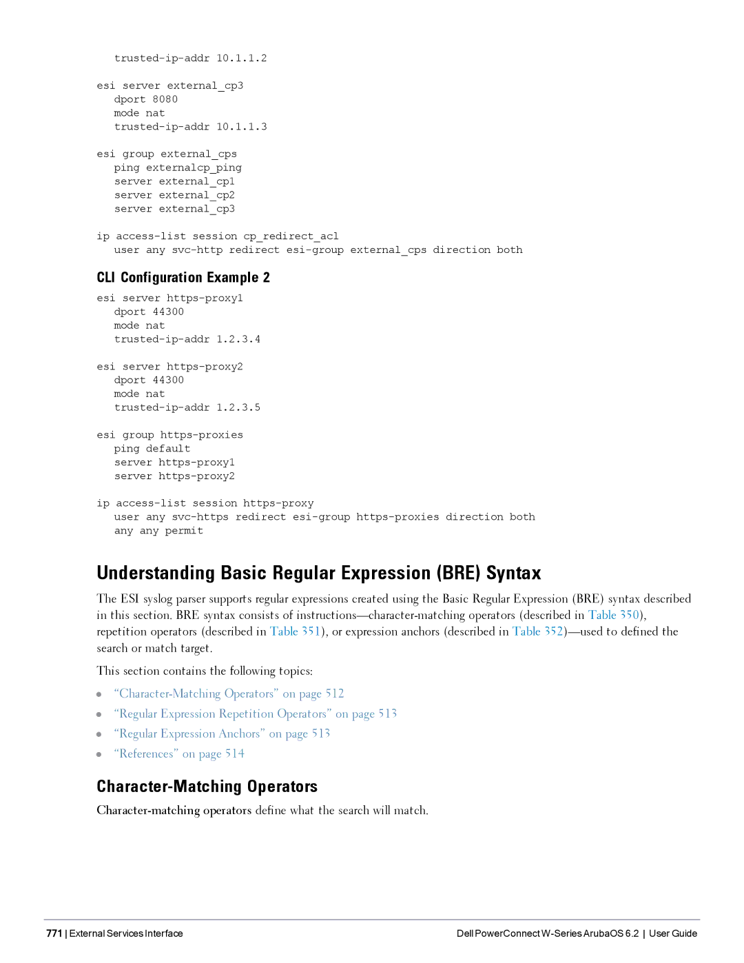 Dell 6.2 manual Understanding Basic Regular Expression BRE Syntax, Character-Matching Operators 