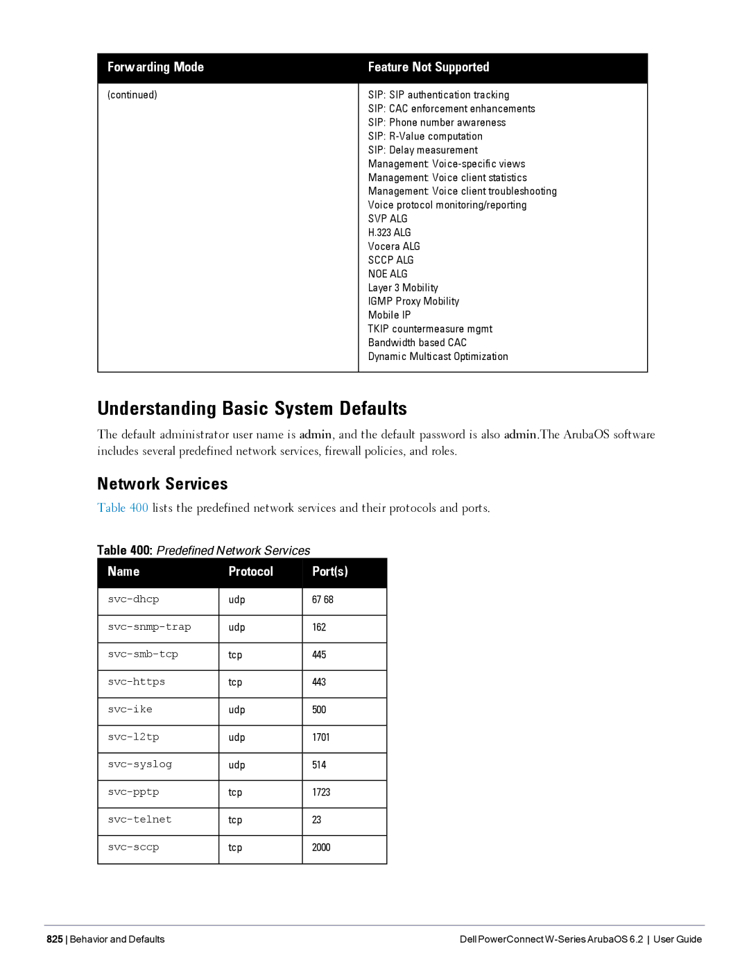 Dell 6.2 manual Understanding Basic System Defaults, Network Services, Name Protocol 