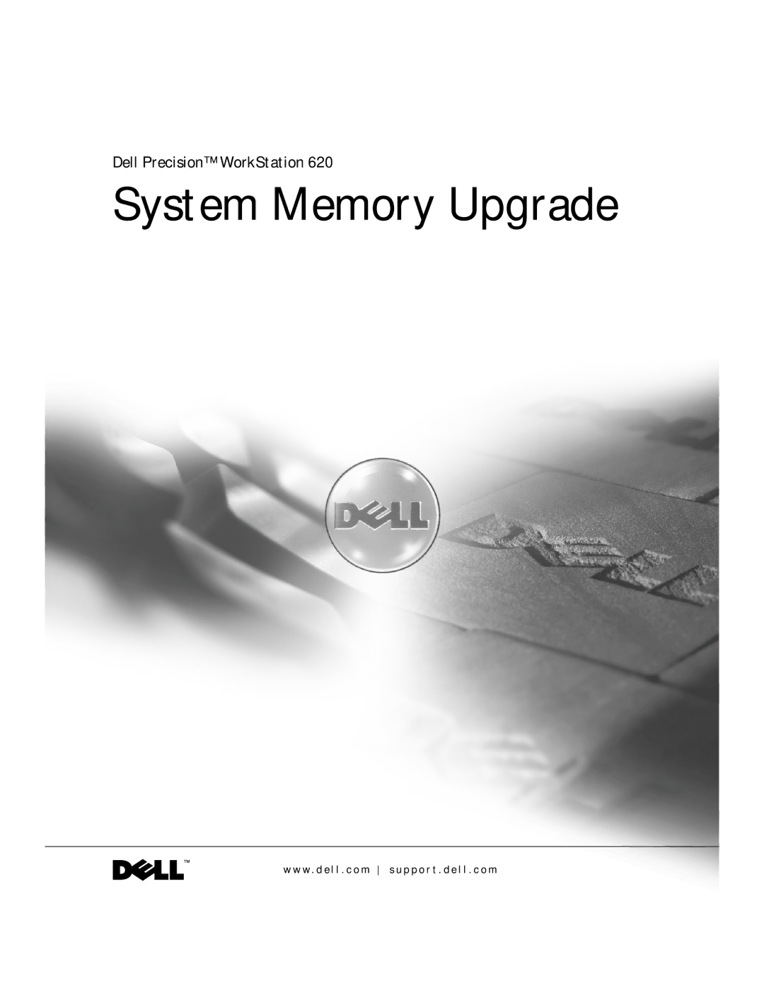 Dell 620 manual System Memory Upgrade 