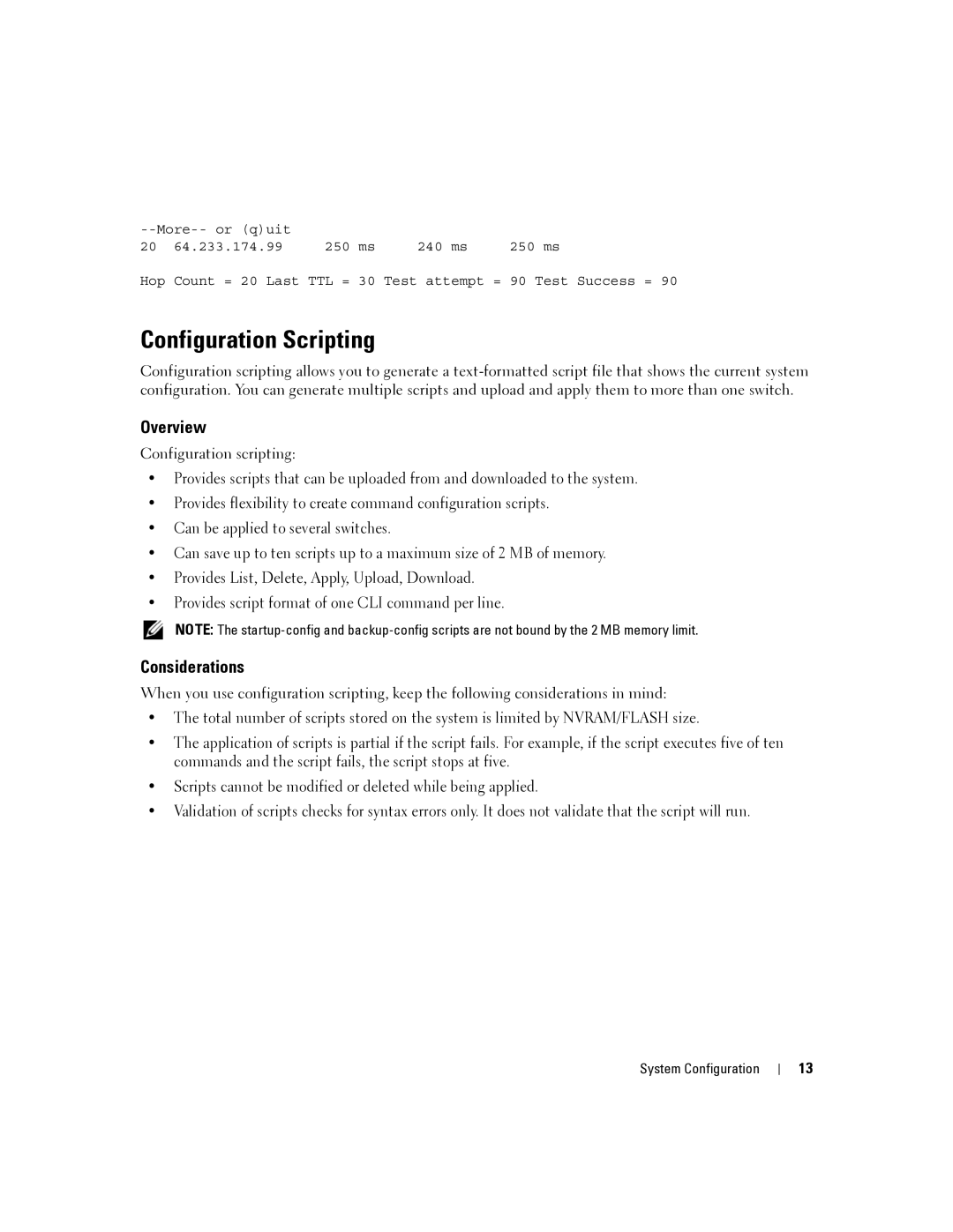 Dell 6200 SERIES manual Configuration Scripting, Overview, Considerations 