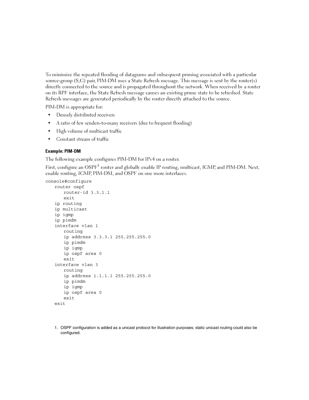 Dell 6200 SERIES manual Example PIM-DM 