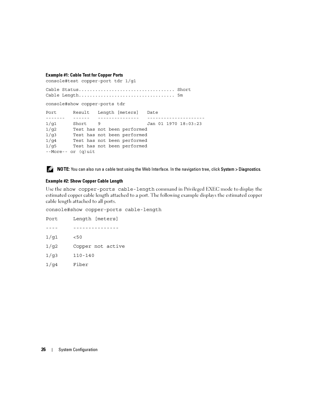 Dell 6200 SERIES manual Example #2 Show Copper Cable Length 