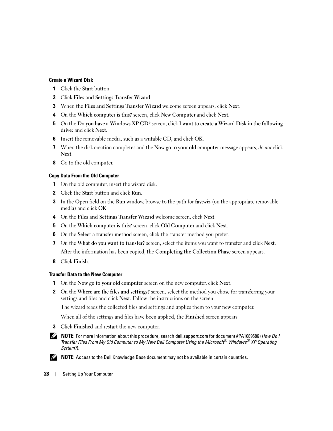 Dell 6400, E1505 owner manual Click Finished and restart the new computer 