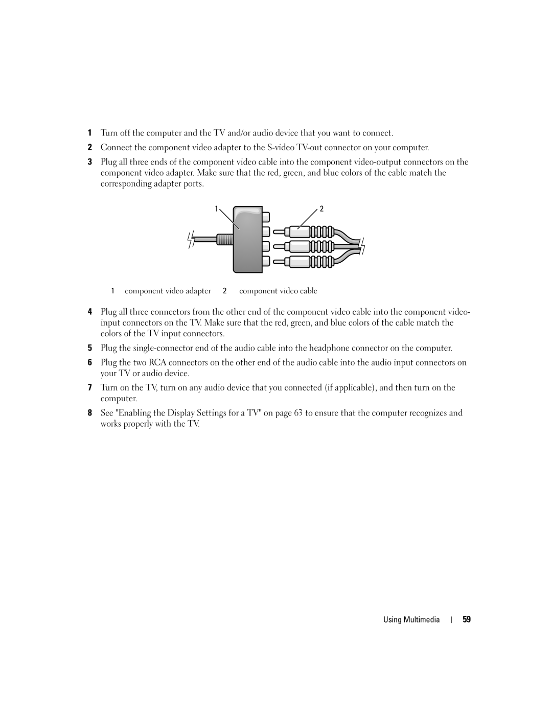 Dell E1505, 6400 owner manual Using Multimedia 