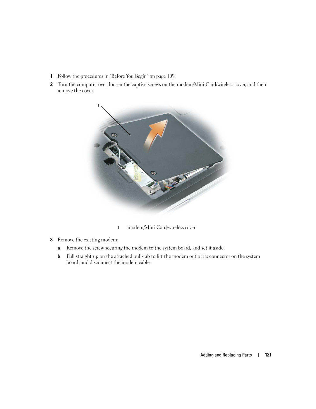 Dell E1405, 640M owner manual 121 