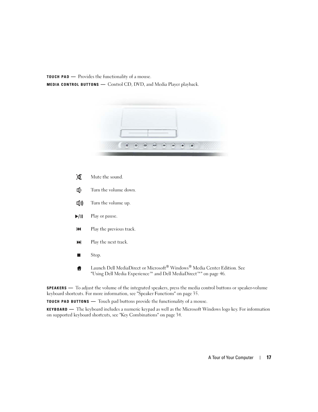 Dell E1405, 640M owner manual Tour of Your Computer 