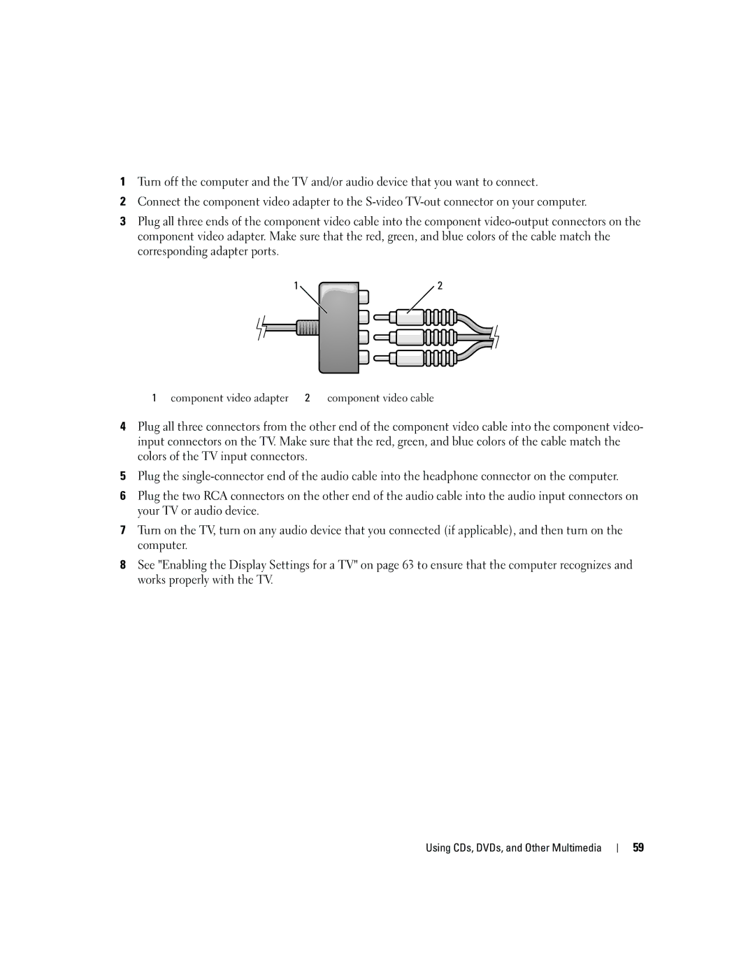 Dell E1405, 640M owner manual Using CDs, DVDs, and Other Multimedia 