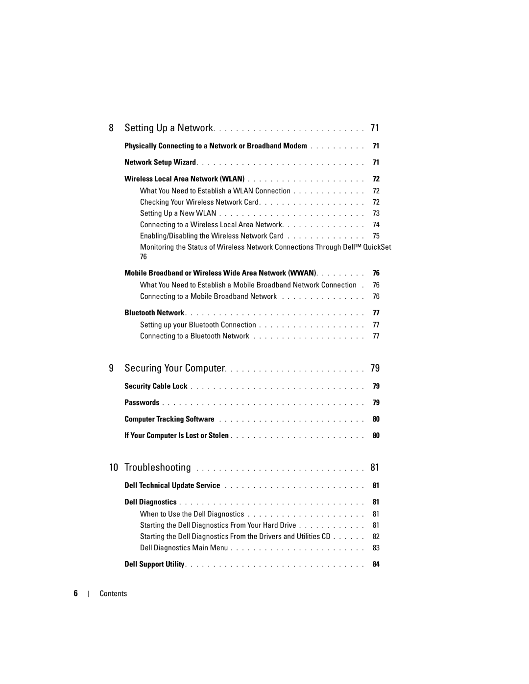 Dell 640M, E1405 owner manual What You Need to Establish a Wlan Connection, Connecting to a Mobile Broadband Network 