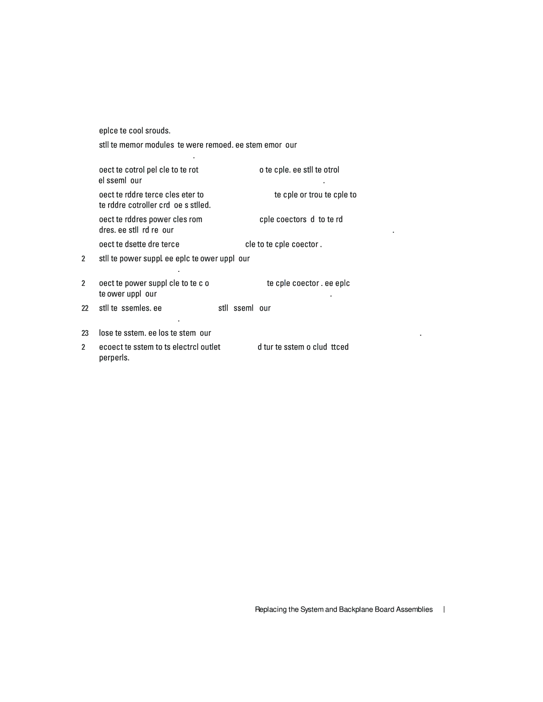 Dell 650 manual Replacing the System and Backplane Board Assemblies 