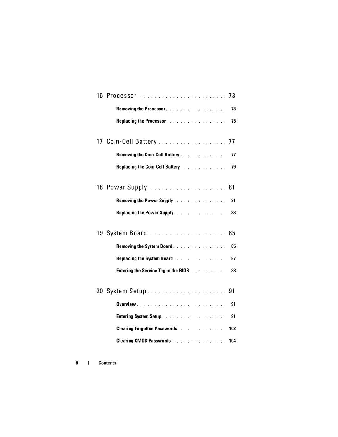 Dell 660, D11M002 owner manual Replacing the Power Supply 