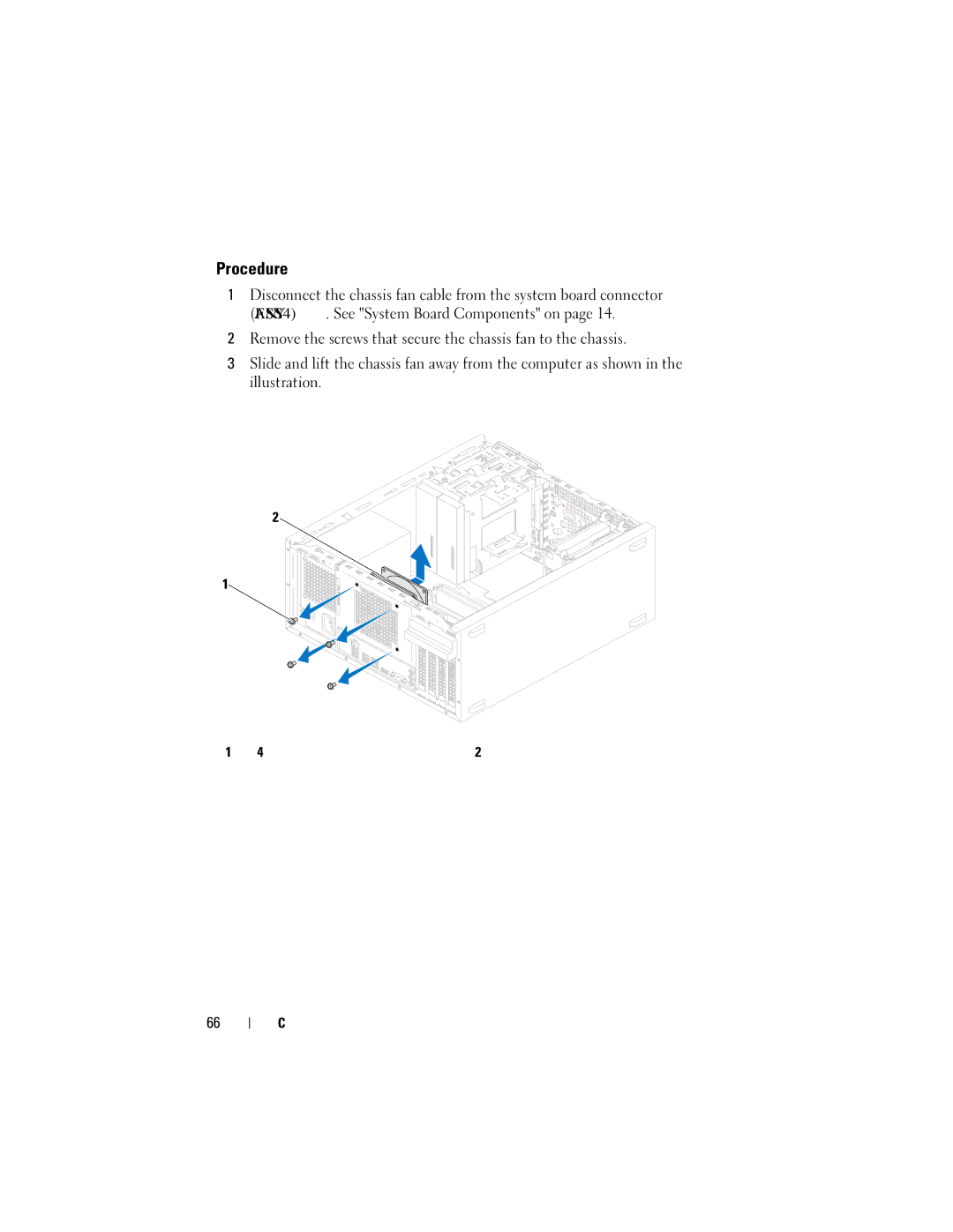 Dell 660, D11M002 owner manual Chassis fan 