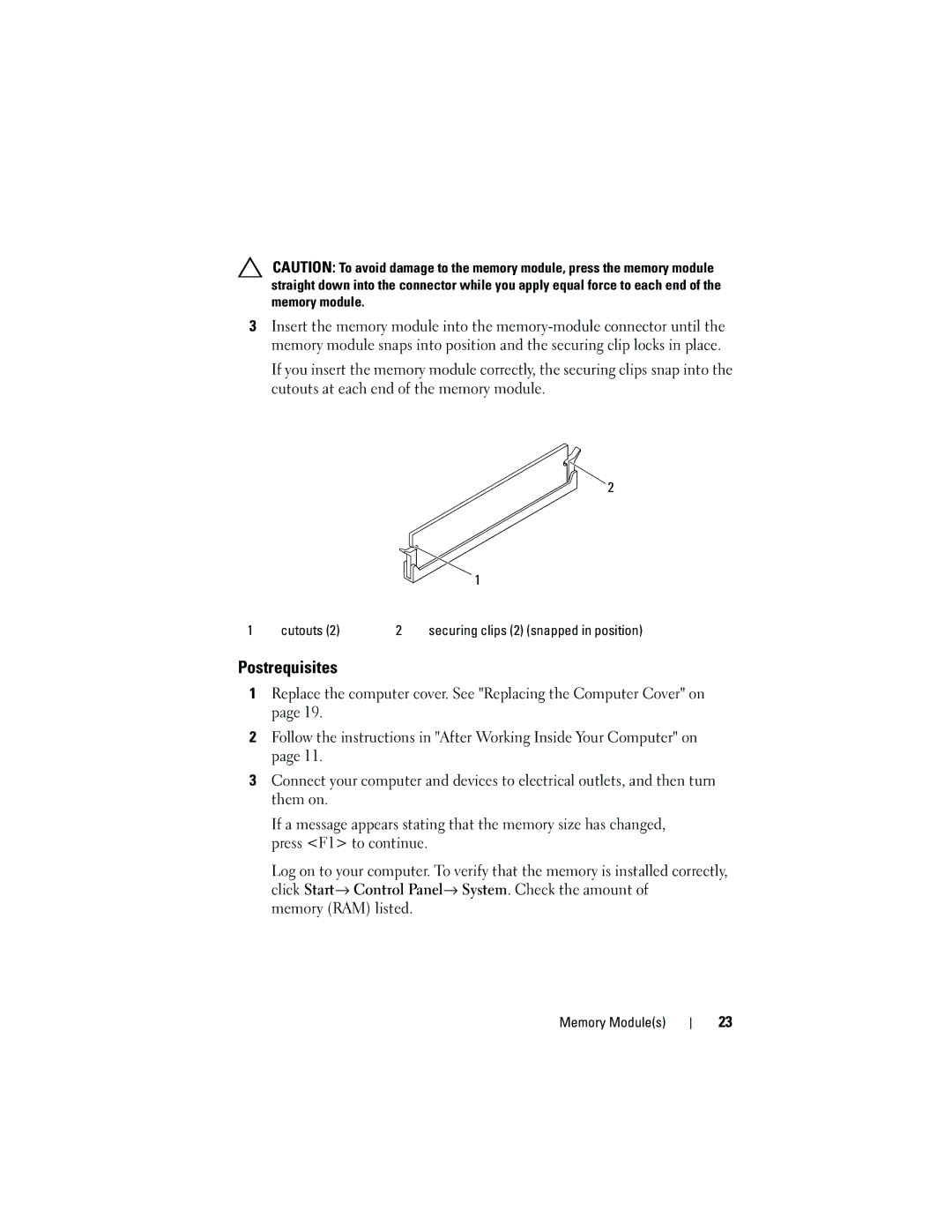 Dell 660 owner manual Postrequisites 