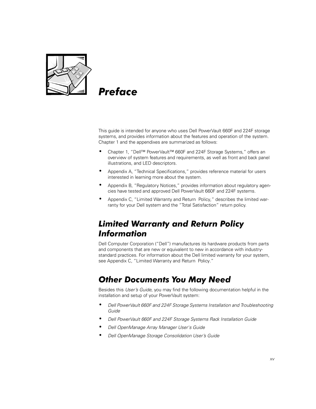 Dell 224F, 660F appendix LPLWHGDUUDQW\DQG5HWXUQ3ROLF\ Qirupdwlrq, 2WKHURFXPHQWVRX0D\1HHG 