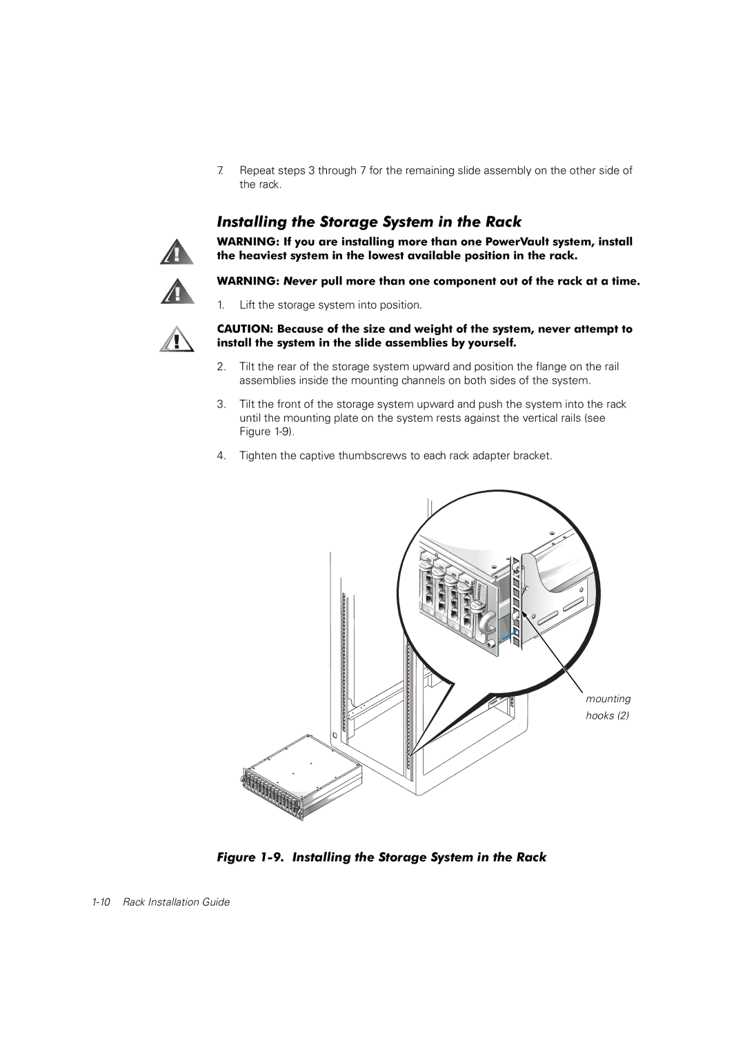 Dell 660F. 224F manual Installing the Storage System in the Rack 