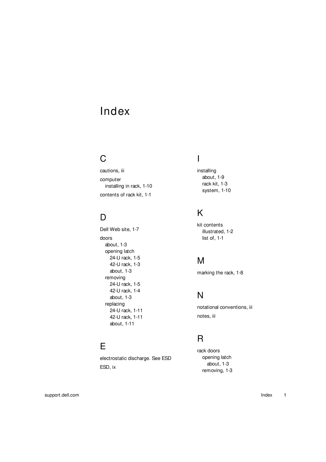 Dell 660F. 224F manual Index 