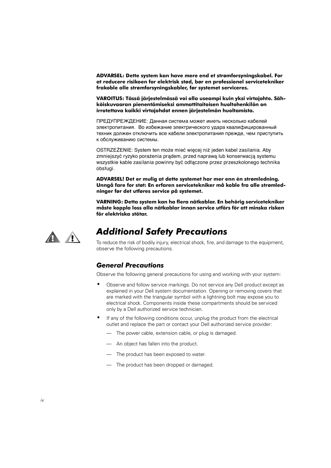 Dell 660F. 224F manual Additional Safety Precautions, General Precautions 