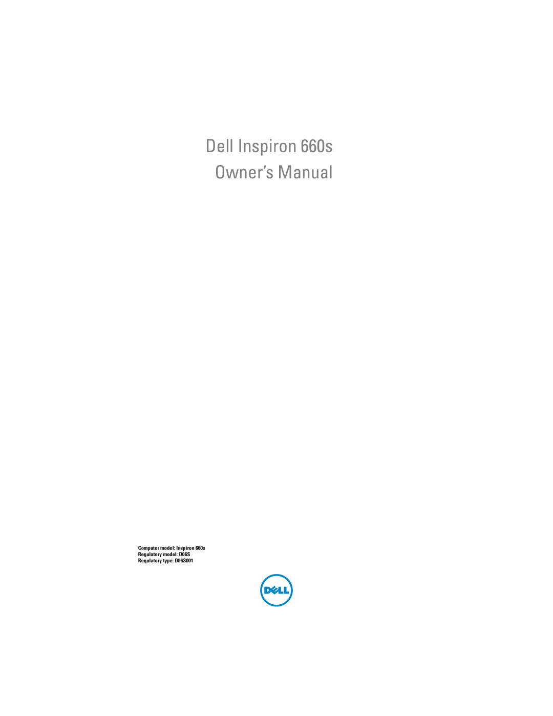 Dell 660S manual 