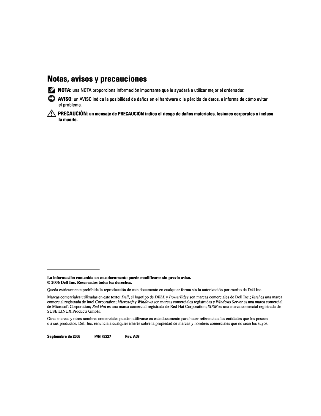 Dell 6800 manual Notas, avisos y precauciones 
