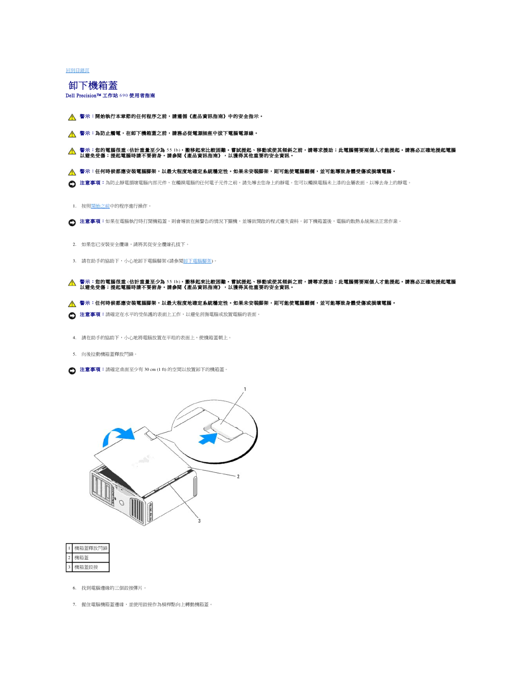 Dell 690 manual 機 箱 蓋 