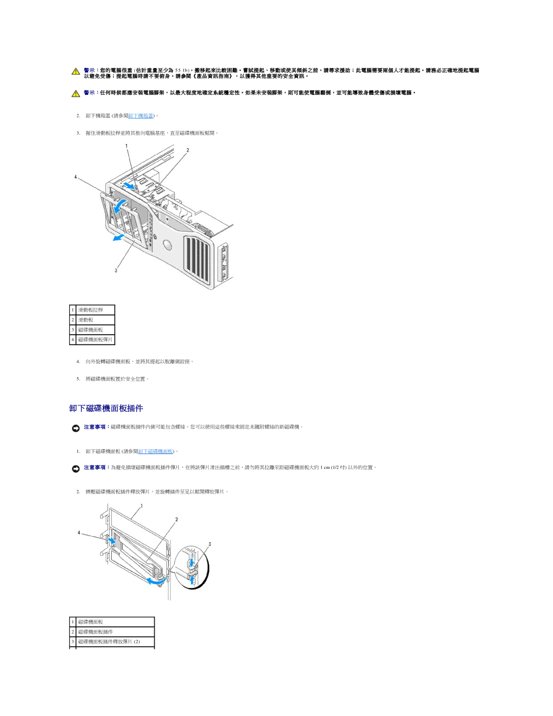 Dell 690 manual 磁碟 機 面 板插 件 