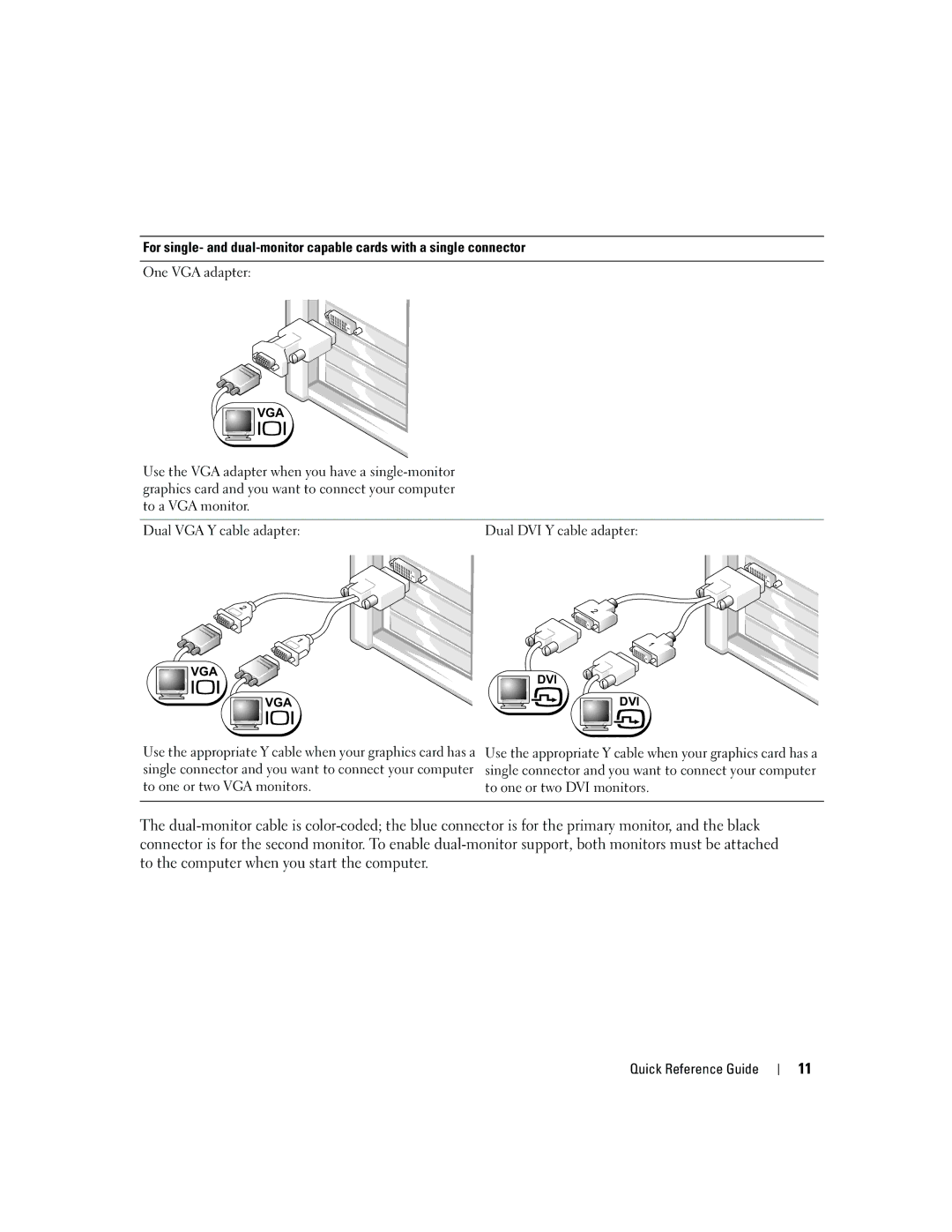 Dell 690 manual Vga 