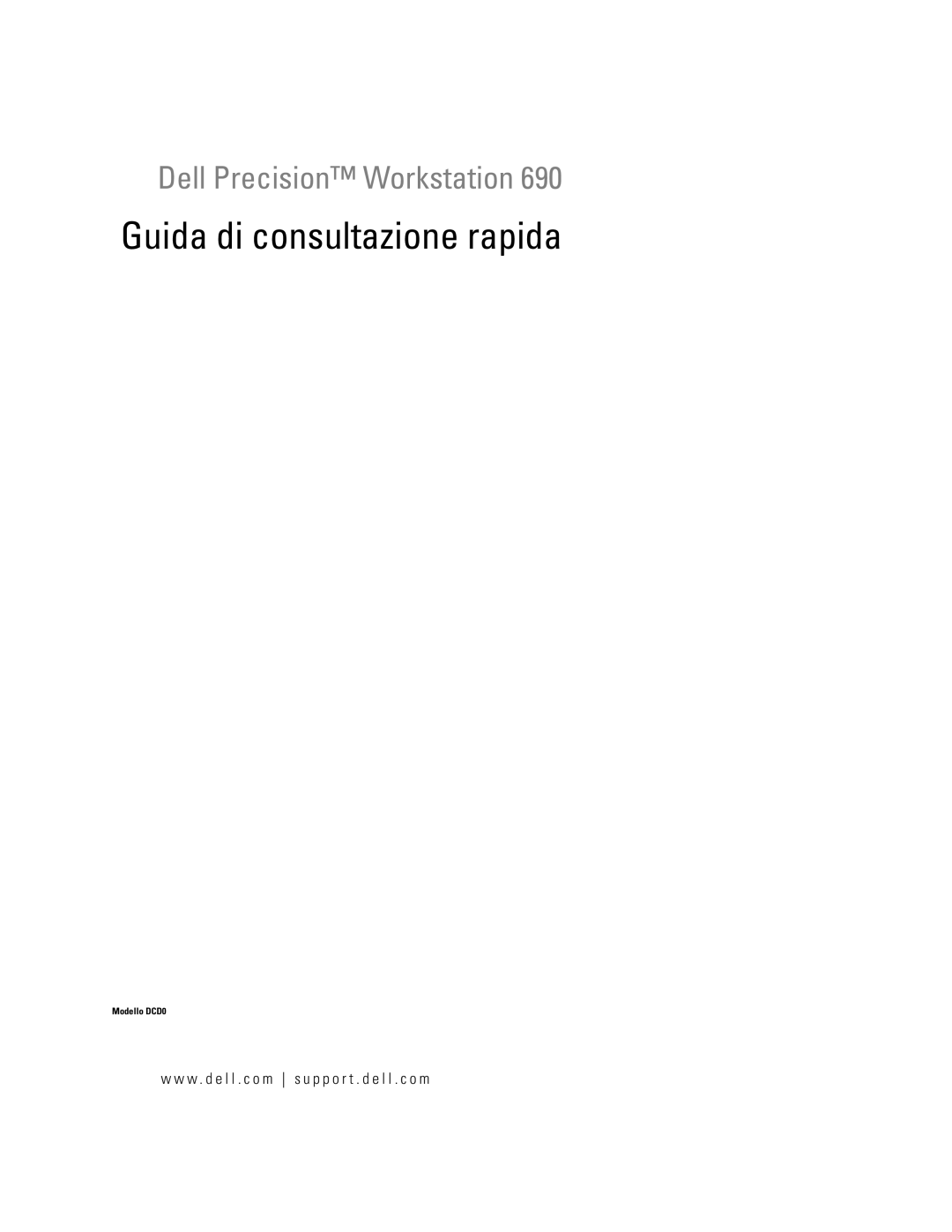 Dell 690 manual Guida di consultazione rapida 