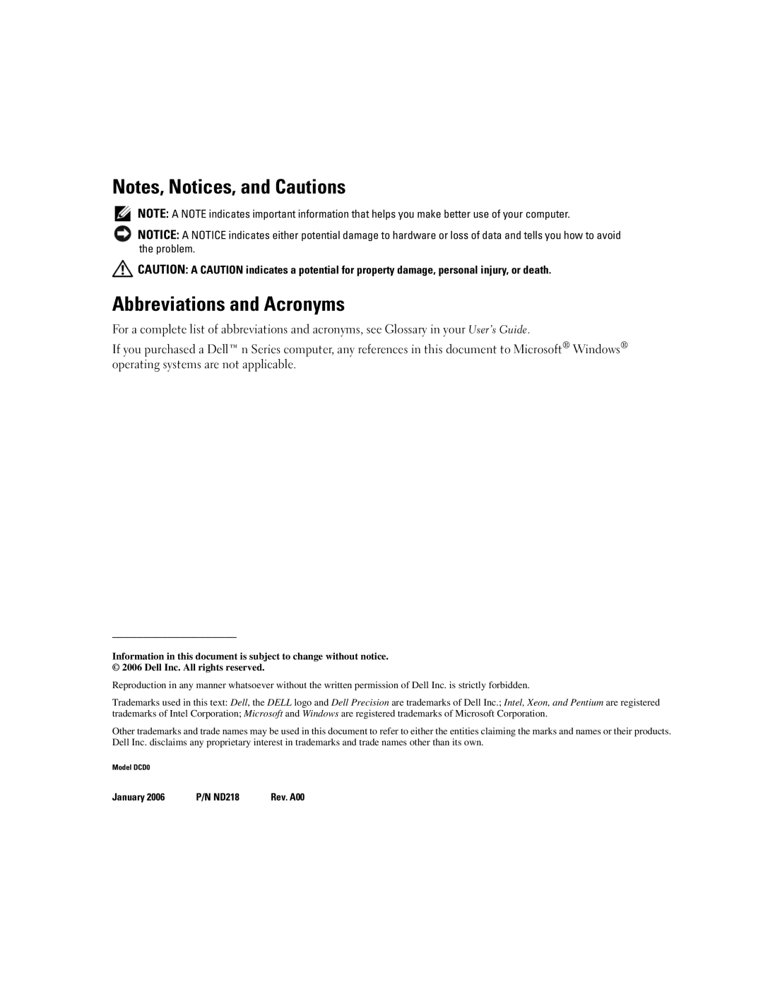 Dell 690 manual Abbreviations and Acronyms 